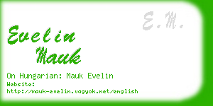 evelin mauk business card